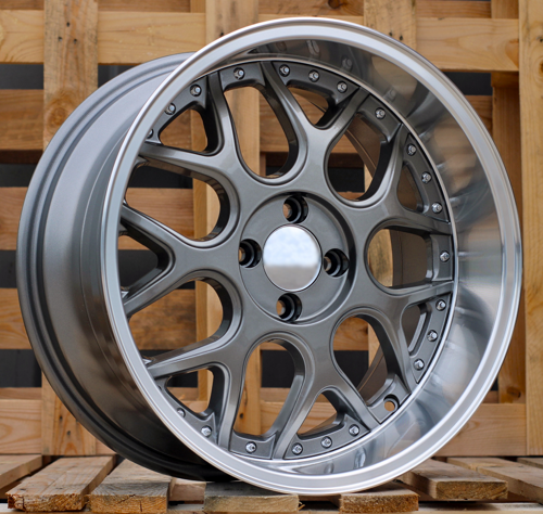RACINGLINE R16x7 3X112 ET 30 57.1 FR762 Gun Metal+Polished Lip (GMPL) For SMART