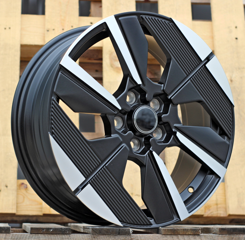 RACINGLINE R17x7 4X108 ET 32 65.1 YF6158 Black Polished Half Matt (MBHM) For PEUG (P2) (HYBRID FORGED)