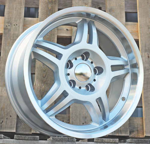 RACINGLINE R17x8 5X120 ET 35 72.6 BK657 Silver+Polished Lip (SP) For  (R)