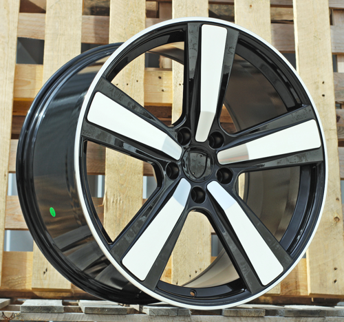 RACINGLINE R22x11.5 5X130 ET 61 71.6 FC021 Black Polished (MB) For PORCH (Z7) (Rear+Front)