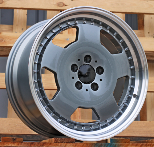 RACINGLINE R18x9 5X112 ET 30 66.6 B5852 (FBX455) Graphite+Polished Lip (GRPL) For MER (M) (HYBRID FORGED MONOBLOCK Style Rear+Front)