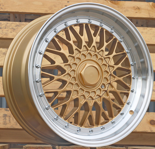 RACINGLINE R13x6 8X100/108 ET 30 67.1 BY479 (LU247) Bronze+Polished Lip (YYPL) Fits for RACIN (R) (BBS Style)