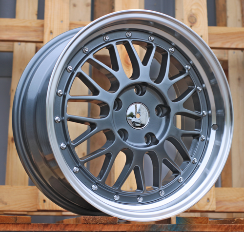 RACINGLINE R17x7.5 5X120 ET 34 72.6 A1025 Gun Metal+Polished Lip (GMPL) For RACIN (P) (BBS Style)