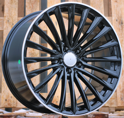 RACINGLINE R21x10 5X112 ET 64 66.6 B5909 (FBX149) Black+Polished Lip (BLPL) Fits for MER (Z5) (HYBRID FORGED (EQE V295) Front+Rear)