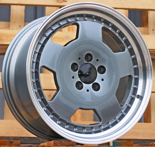 RACINGLINE R18x8 5X112 ET 35 66.6 B5852 (FBX455) Graphite+Polished Lip (GRPL) Fits for MER (M) (HYBRID FORGED MONOBLOCK Style Rear+Front)