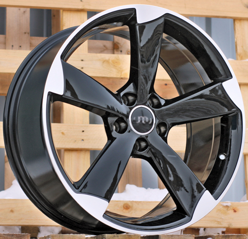 RACINGLINE R16x7.5 5X112 ET 45 66.5 BK217 Black Polished (MB) Fits for AUD (L1)