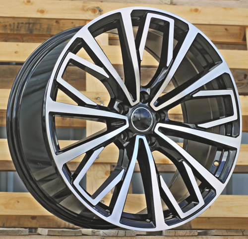 RACINGLINE R18x8 5X112 ET 39 66.5 B1453 (FE186) Black Polished (MB) Fits for AUD (P1)