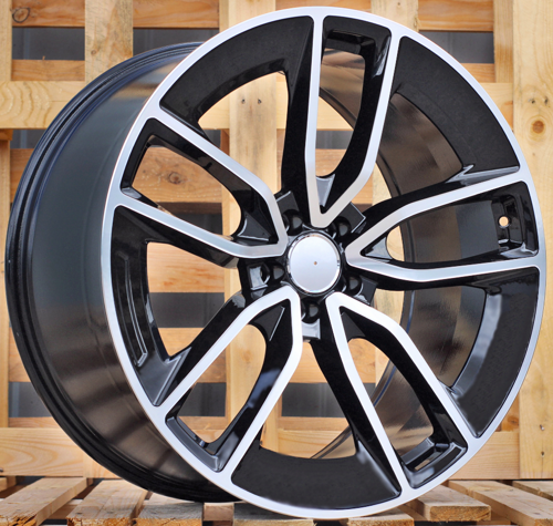 RACINGLINE R22x10 5X112 ET 45 66.6 B5949 (H3489F) Black Polished (MB) Fits for MER (Z7) (HYBRID FORGED New GLS (Rear+Front)