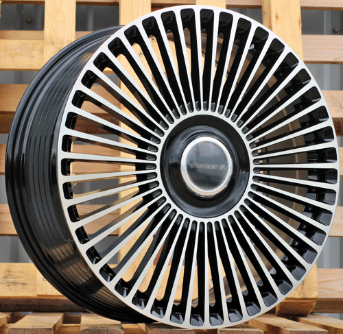 RACINGLINE R20x8.5 5X150 ET 50 110.5 F3039 Black Polished (MB) Fits for 4X4 (K3) (HYBRID FORGED Style MANSORY)