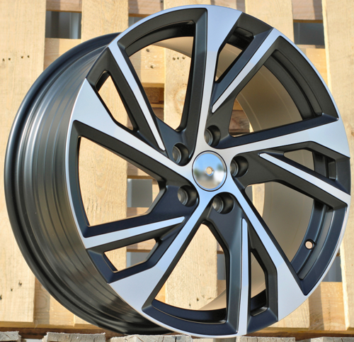 RACINGLINE R18x8 5X108 ET 45 63.3 FE183 (YF5772) Black Polished Half Matt (MBHM) Fits for VOLVO (Z3+Z7) (HYBRID FORGED)