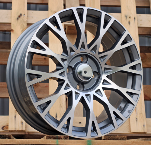 RACINGLINE R16x6.5 4X98 ET 35 58.1 Y1283 (YF0447) Grey Polished (MG) For FIAT (Z4) (HYBRID FORGED NEW Model 500)