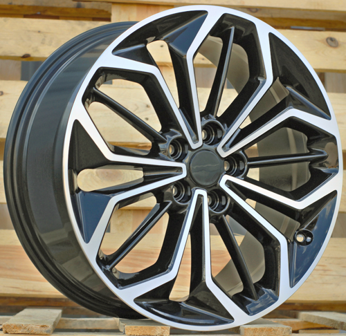 RACINGLINE R18x8 5X108 ET 55 63.4 FE187 (FBX216) Black Polished (MB) Fits for FORD (Z4+Z6) (HYBRID FORGED)