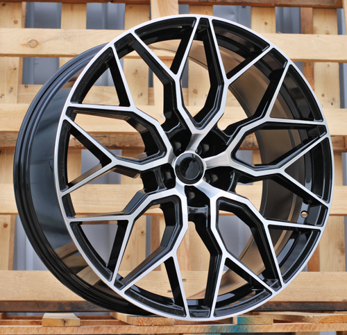 RACINGLINE R23x10.5 5X112 ET 25 66.5 B1604 Black Polished (MB) For RACIN (Z4) (STYLE VOSSEN)
