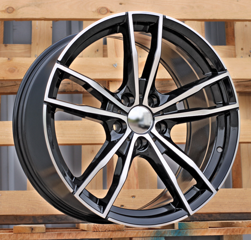 RACINGLINE R19x8 5X120 ET 36 72.6 A5588 (BK5495) Black Polished (MB) For  (P) (Rear+Front)
