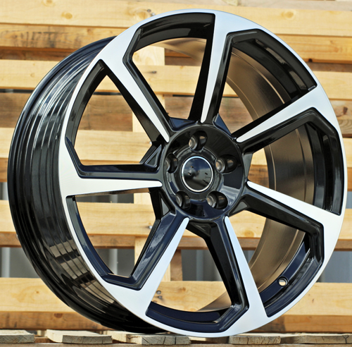 RACINGLINE R18x8 5X112 ET 34 57.1 B5213 (A7052) Black Polished (MB) Fits for AUD (P)