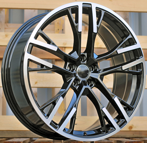 RACINGLINE R21x9 5X112 ET 30 66.45 F726 (FB726) Black Polished (MB) Fits for AUD (Z6) (HYBRID FORGED)