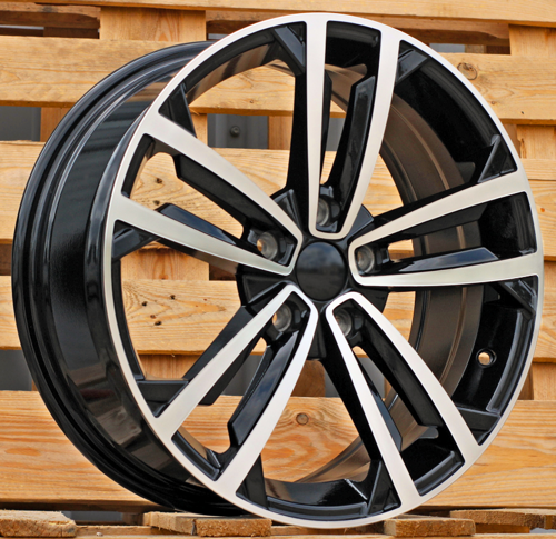 RACINGLINE R17x7 5X112 ET 45 57.1 B5287 (IN5396) Black Polished (MB) Fits for VW