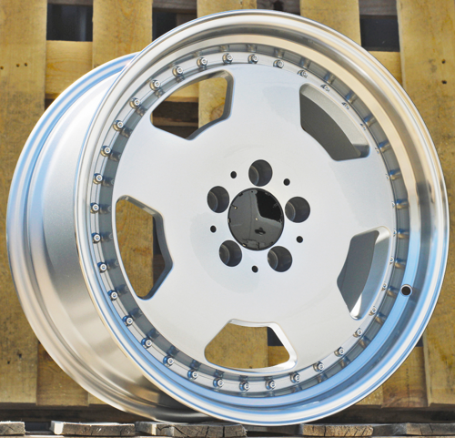 RACINGLINE R18x9 5X112 ET 35 66.6 B5852 (FBX455) Silver+Polished Lip (SP) Fits for MER (Z6) (HYBRID FORGED MONOBLOCK Style)