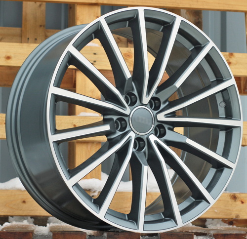 RACINGLINE R17x7.5 5X112 ET 42 66.5 B5246 Grey Polished (MG) Fits for AUD (Z7)