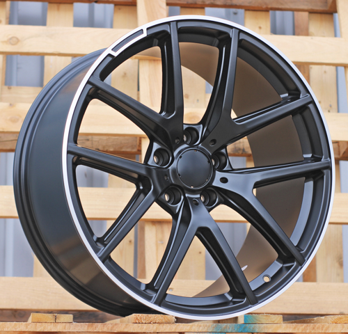 RACINGLINE R21x10 5X130 ET 33 84.1 A8221 Black Matt+Polished Lip (BMPL) Fits for MER (P+Z1)