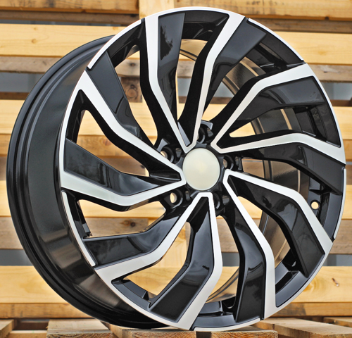 RACINGLINE R17x7.5 5X100 ET 45 57.1 B5780 Black Polished (MB) Fits for VW