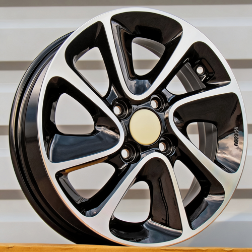 RACINGLINE R14x5 4X100 ET 41 54.1 B5387 Black Polished (MB) Fits for HYUND (K4)