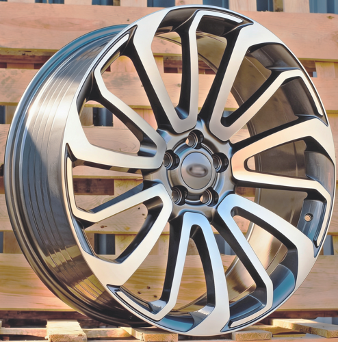 RACINGLINE R23x10 5X120 ET 45 72.6 BY959 (FBX196) Grey Polished (MG) Fits for LAND (Z5) (HYBRID FORGED)