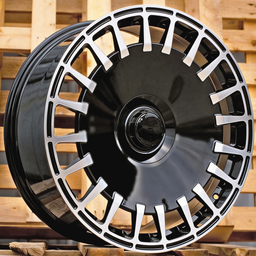 RACINGLINE R19x9.5 5X112 ET 43.5 66.6 I0343 (3S189) Black Polished (MB) Fits for MER (K4) (HYBRID FORGED BRAB Style Rear+Front)