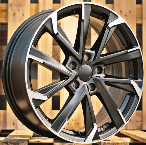 RACINGLINE R18x7.5 5X114.3 ET 40 60.1 I5547 Black Polished Half Matt (MBHM) Fits for TOYOT (P1+Z5)