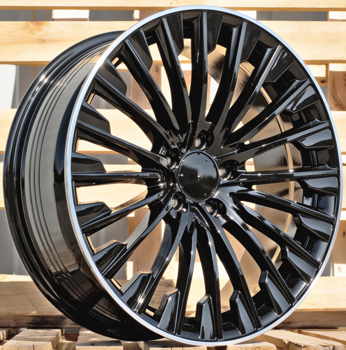 RACINGLINE R19x9.5 5X112 ET 45 66.6 FBX132 Black+Polished Lip (BLPL) Fits for MER (M) (HYBRID FORGED Rear+Front)