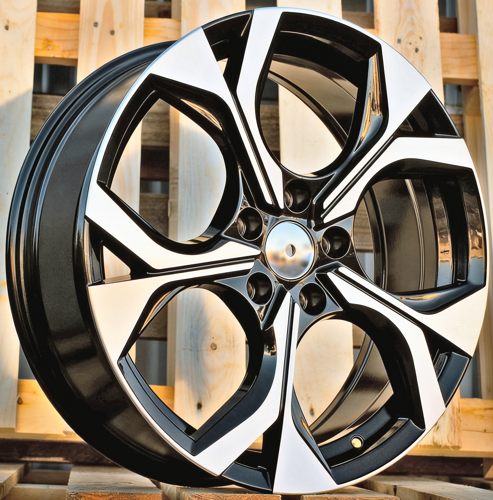 RACINGLINE R18x7.5 5X112 ET 40 57.1 Y1303 Black Polished (MB) Fits for SKODA (M) (HYBRID FORGED)
