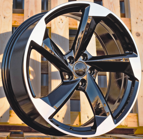 RACINGLINE R20x8.5 5X112 ET 40 66.5 FBX390 Black Polished (MB) Fits for AUD (K3) (HYBRID FORGED)