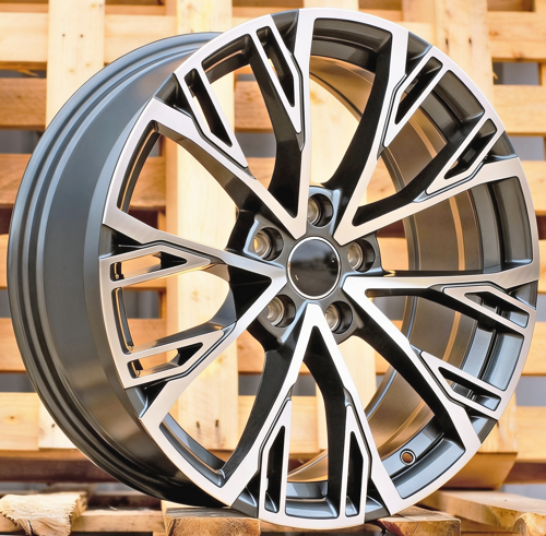 RACINGLINE R18x8 5X112 ET 40 66.5 I5170 (H960F) Grey Polished (MG) Fits for AUD (Z3) (HYBRID FORGED)