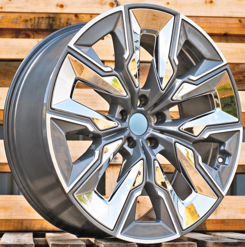 RACINGLINE R21x9 5X112 ET 24 66.5 H3447F Grey Polished (MG) Fits for  (K8) (HYBRID FORGED Rear+Front)