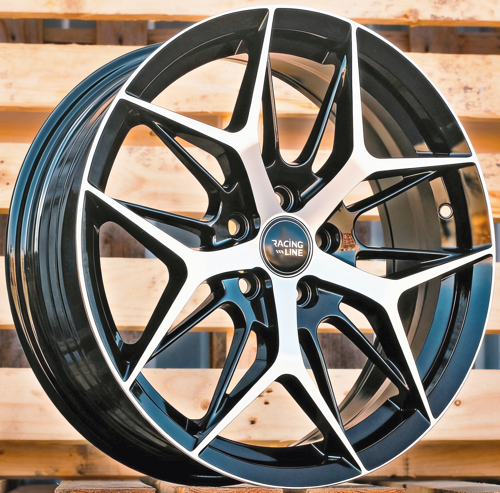 RACINGLINE R17x7 5X100 ET 40 57.1 FBX114 Black Polished (MB) Fits for RACIN