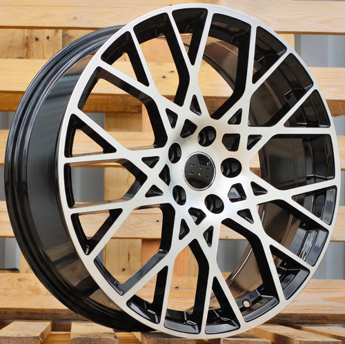 RACINGLINE R18x8 5X112 ET 40 66.5 3S1293 (8384) Black Polished (MB) Fits for AUD (Z6)