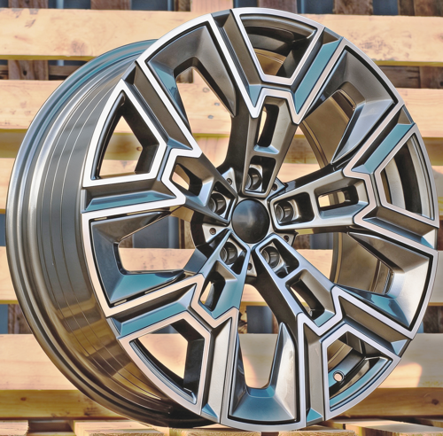 RACINGLINE R20x8.5 5X112 ET 25 66.6 HF5220 Grey Polished (MG) Fits for  (K3+P2) (HYBRID FORGED New 5 Series VIII / i5 (G60/G61/G68) Rear+Front)