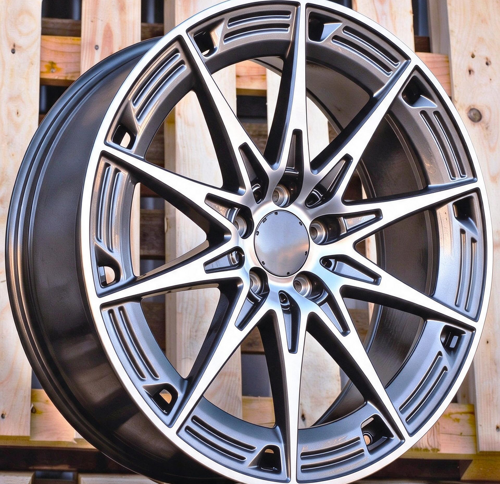 RACINGLINE R19x9.5 5X112 ET 43 66.6 H3500F Grey Polished (MG) Fits for MER (K3) (HYBRID FORGED Rear+Front NEW Model)