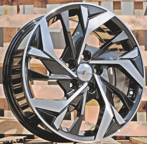 RACINGLINE R17x6.5 5X114.3 ET 48 67.1 B1953 (Y1225) Black Polished (MB) Fits for HYUND (R)