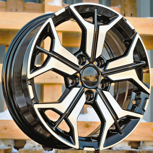 RACINGLINE R16x6.5 5X114.3 ET 40 67.1 B5846 Black Polished (MB) Fits for KIA (Z7)
