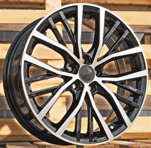 RACINGLINE R17x6.5 5X100 ET 40 57.1 B1179 Black Polished (MB) Fits for VW (Z6+M)