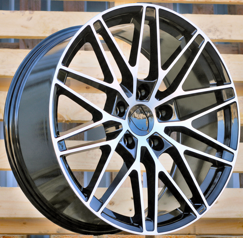 RACINGLINE R20x10 5X130 ET 49 66.5 3S1324 Black Polished (MB) Fits for PORCH (M) (NEW Macan II (XAB) HYBRID FORGED Rear+Front)