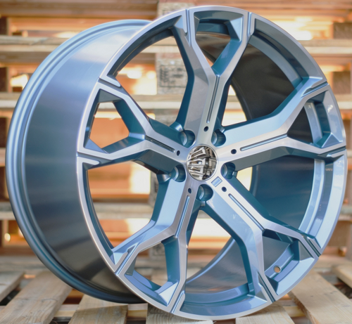RACINGLINE R22x9.5 5X112 ET 37 66.6 B5498 (BYD1538) Grey Polished Half Matt (MGHM) Fits for  (K3) (MGMF)