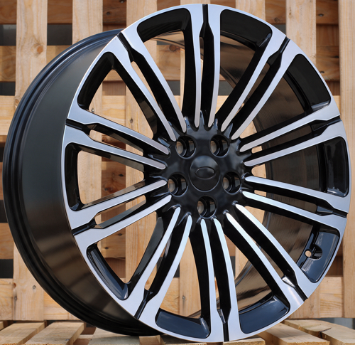 RACINGLINE R23x9.5 5X120 ET 42.5 72.6 3S1066V (IN1125V) Black Polished (MB) Fits for LAND (Z5) (For M14x1.5 bolts)