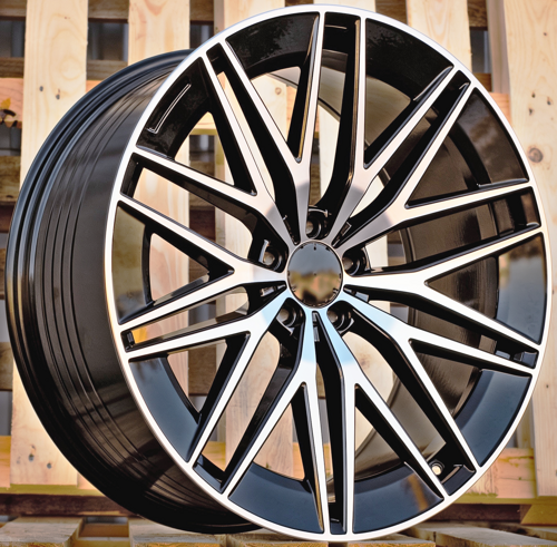 RACINGLINE R22x11.5 5X112 ET 53 66.6 FBX387 Black Polished (MB) Fits for MER (K3) (HYBRID FORGED Rear+Front)