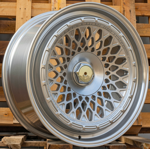 RACINGLINE R18x9.5 10X112/120 ET 35 72.6 1308B Silver Shining+Polished Lip (SSPL) Fits for RACIN (Z4) (ROTIFORM MOTOSPORT Style Rear+Front)